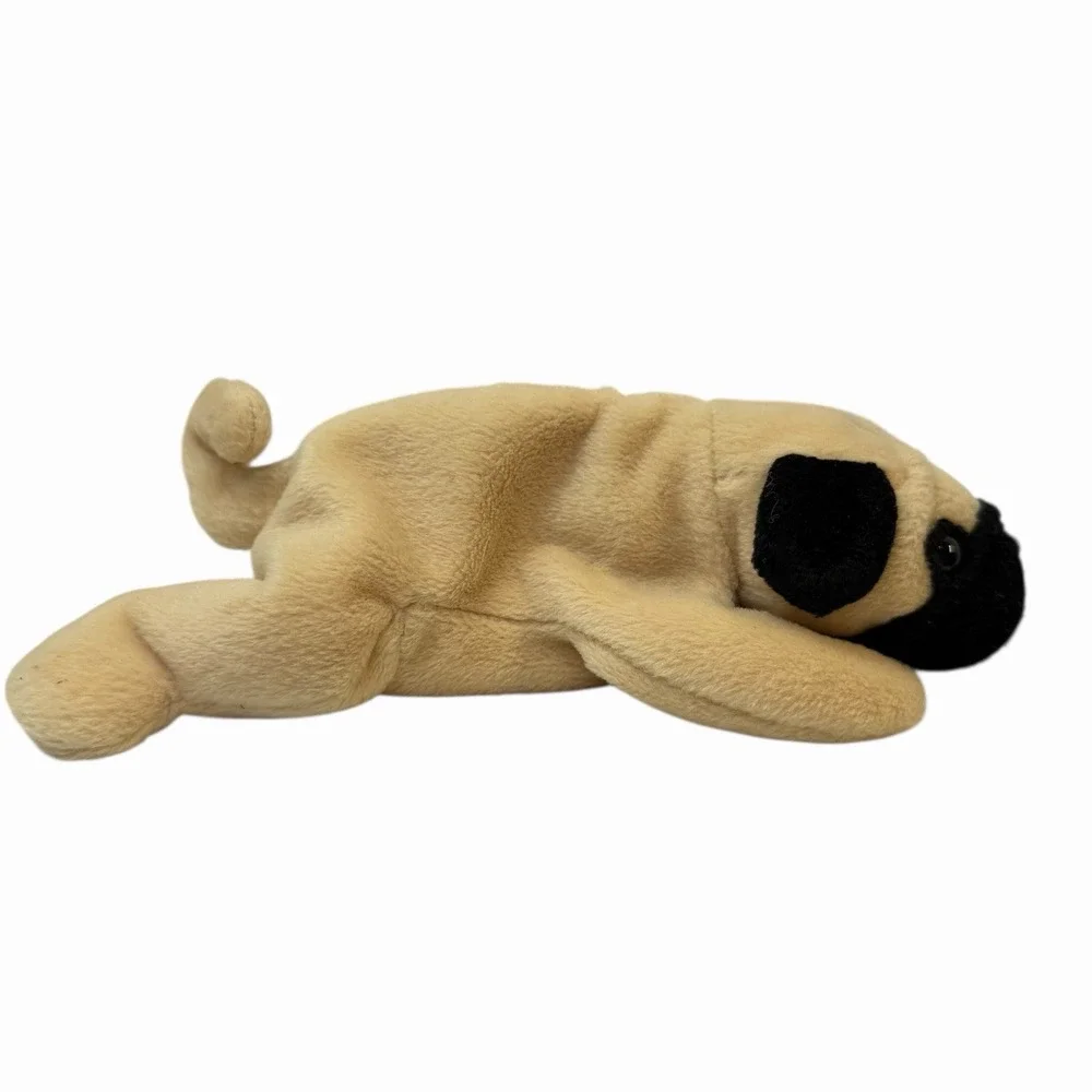 Vintage Ty Beanie Babies Pugsly The Pug Dog 1996 Plush Toy‎ Beanie Baby